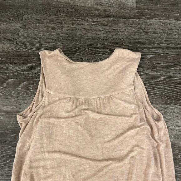 Anthropologie Olga Kapustina Draped Surplice Sleeveless Top Tan Sz M Chic Blouse - Picture 9 of 14